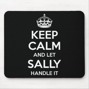 Sally Keep Calm Personalised Name Funny Birthday G Mouse Pad