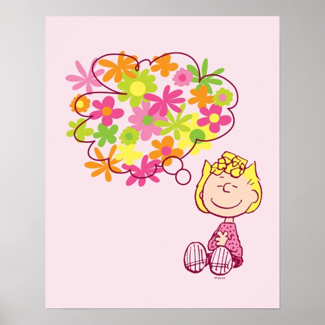 Sally Thinking of Flowers Poster (Front)