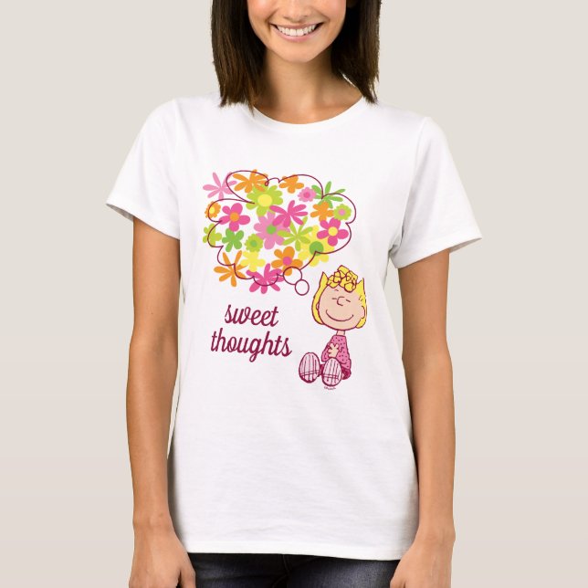 Sally Thinking of Flowers T-Shirt (Front)