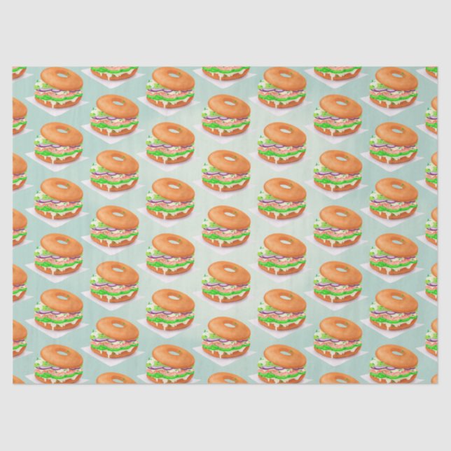 Salmon Bagels  Tissue Paper (Front)