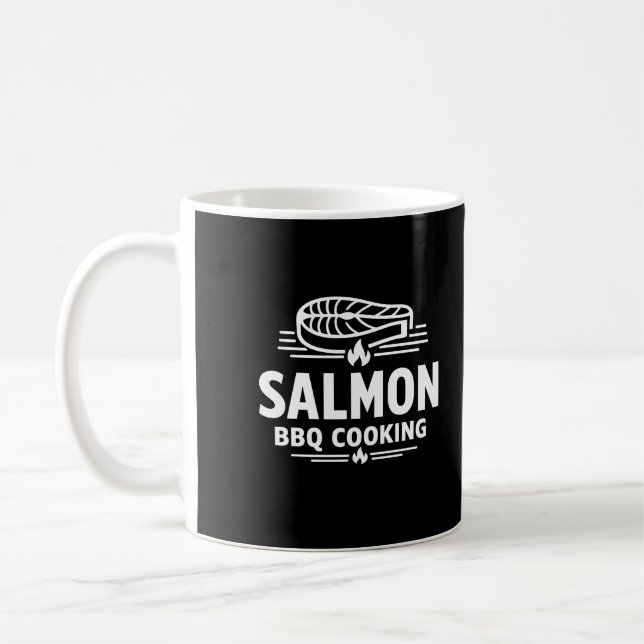 Salmon BBQ Cooking Seafood Grill Coffee Mug (Left)