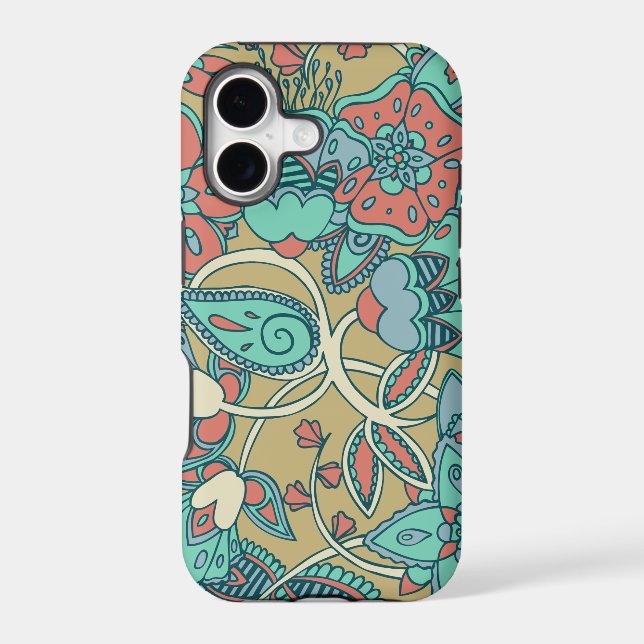 Salmon & Blue Floral (Back)