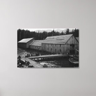 Salmon Cannery near Ketchikan, Alaska Canvas Print