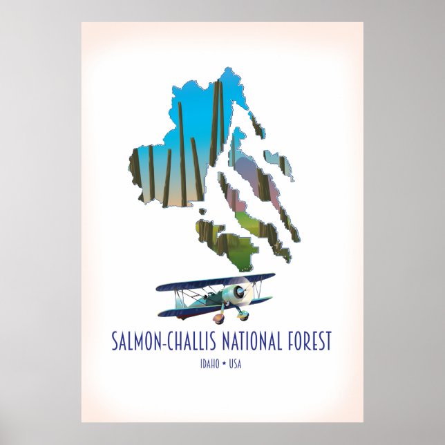 Salmon-Challis National Forest map Poster (Front)