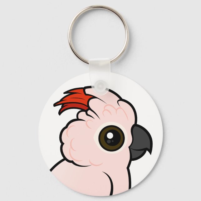 Salmon-crested Cockatoo Key Ring (Front)