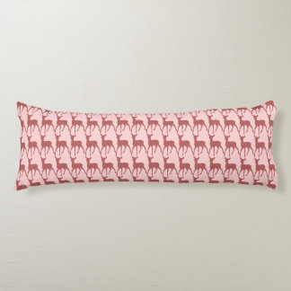 Salmon Deer Pattern Background Body Cushion