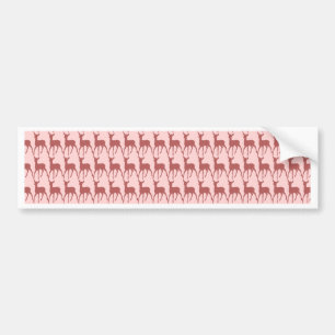 Salmon Deer Pattern Background Bumper Sticker