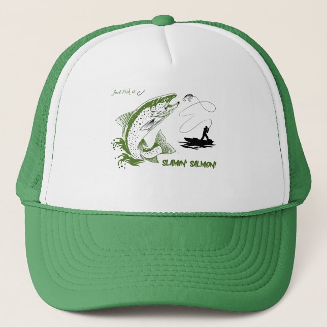 Salmon design trucker hat (Front)