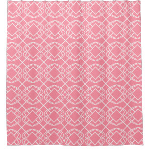 Salmon Diamond Cello trellis Shower Curtain