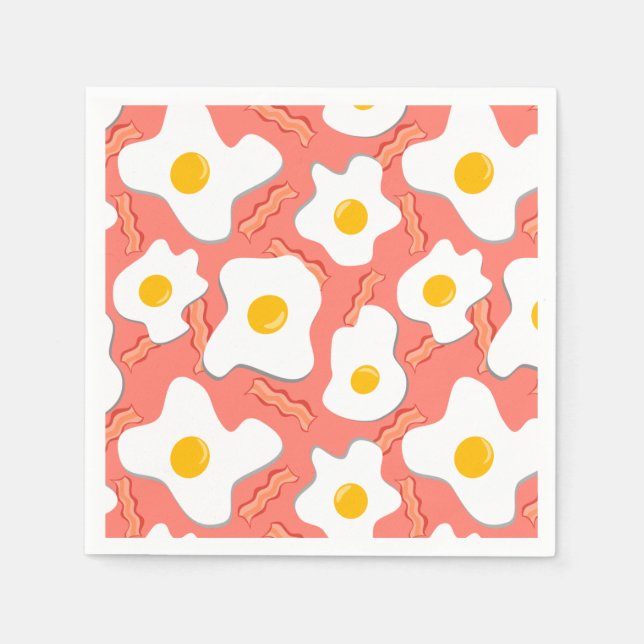 Salmon, Eggs & Side Of Bacon Napkin (Front)