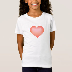 Salmon Fade Heart T-Shirt