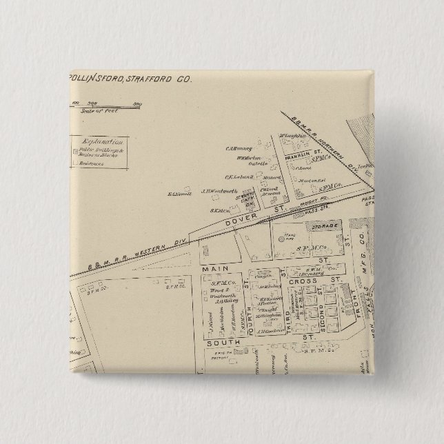 Salmon Falls PO 15 Cm Square Badge (Front)