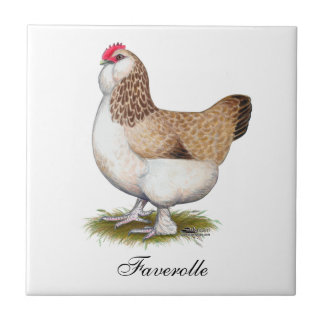 Salmon Faverolle Hen Tile