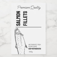 Salmon Fish Fillets Product Label