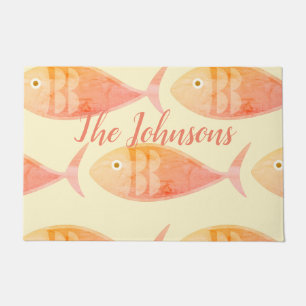 Salmon Fish Group Doormat