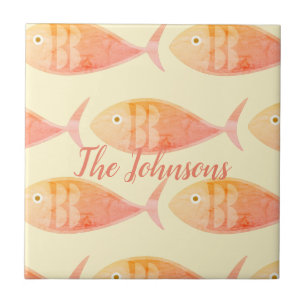 Salmon Fish Group Tile