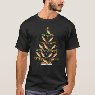 Salmon Fish Lights Xmas Santa Salmon Christmas Tr T-Shirt