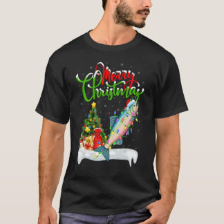 Salmon Fish Xmas Decorations Santa Salmon Christ T-Shirt