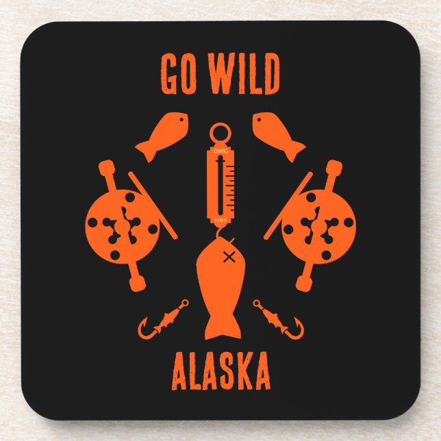 Salmon Fishing Alaska Coaster (Front)