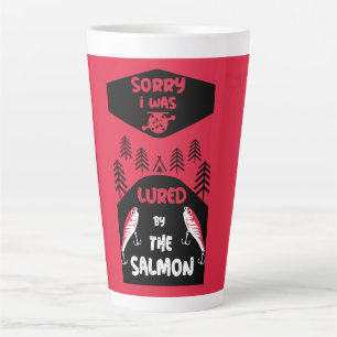 Salmon Fishing Canada Latte Mug