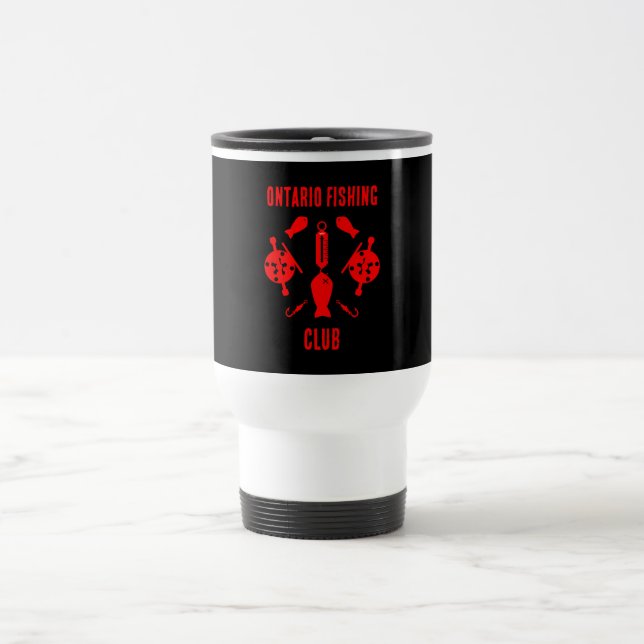 Salmon fishing Canada Travel Mug (Center)