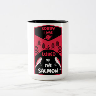 Salmon Fishing Canada Two-Tone Coffee Mug