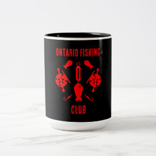 Salmon fishing Canada Two-Tone Coffee Mug