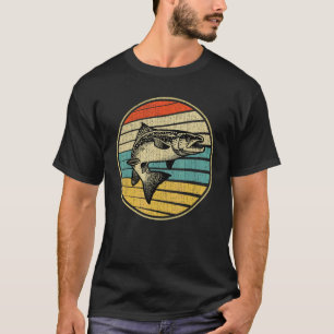 Salmon Fishing Fish Vintage Retro 70s 80s Fisherma T-Shirt