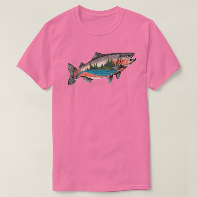 Salmon fishing T-Shirt (Design Front)