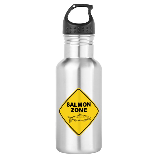 Salmon Fishing Zone 532 Ml Water Bottle (Front)
