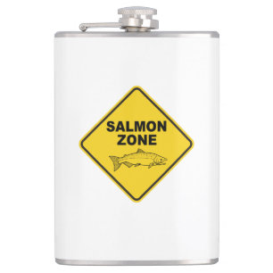 Salmon Fishing Zone Hip Flask