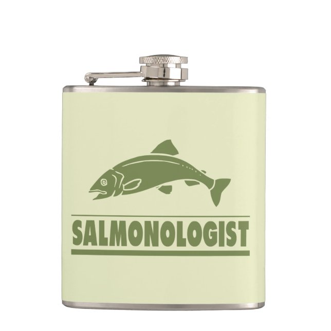 Salmon Fly Fishing Hip Flask (Front)