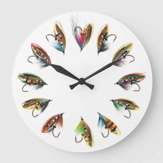 Salmon fly wall clock (Front)