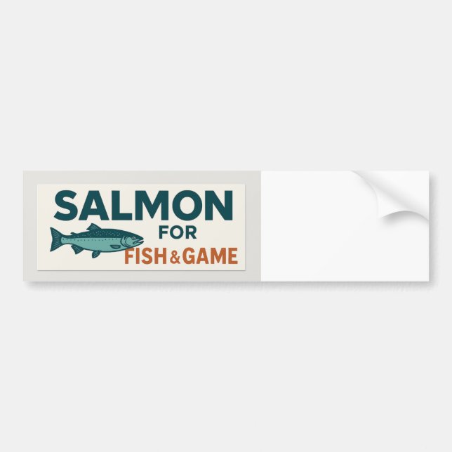 Salmon for Fish & Game Bumper Sticker  (Front)