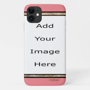 Salmon & Gold Gem Border Case-Mate iPhone Case