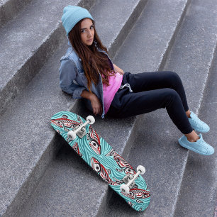 Salmon Haida Art Spirit Pacific Northwest Native Skateboard