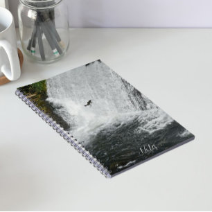 Salmon Jumping Waterfall Notebook