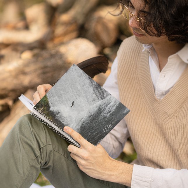 Salmon Jumping Waterfall Notebook (In Situ)