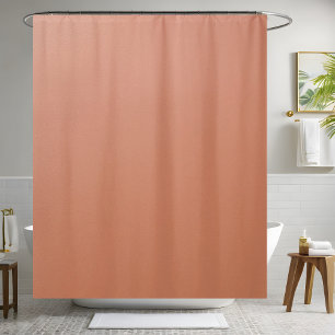 Salmon Leather Shower Curtain Calming Bathroom