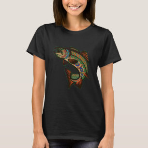 Salmon Native American Indian Totem Northwest Coas T-Shirt