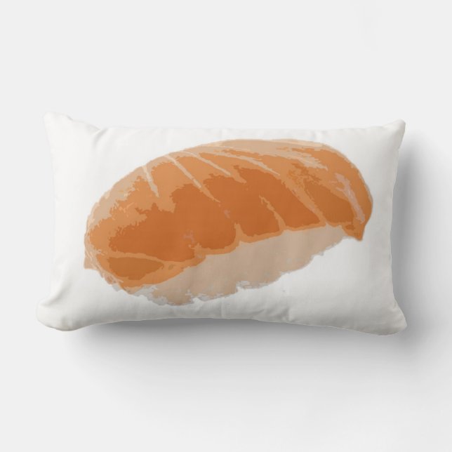 Salmon Nigiri Sushi Lumbar Cushion (Front)
