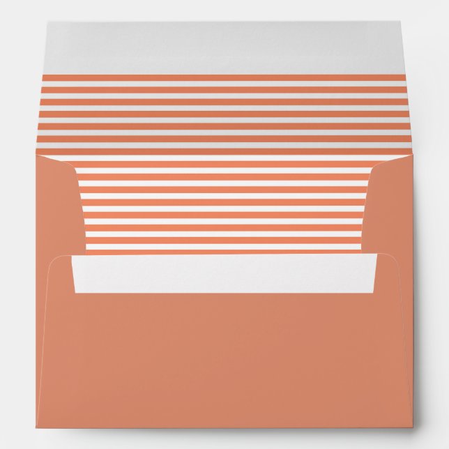 Salmon Orange and White Striped Envelopes (Back (Bottom))