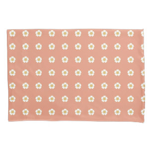 salmon orange yellow and white Buttercup Flowers Pillowcase