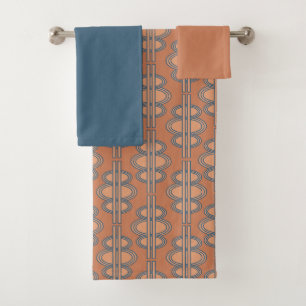 Salmon Oval Chains  Bath Towel Set