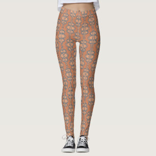 Salmon Oval Chains Leggings