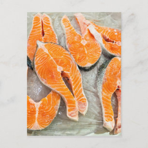 Salmon parts for sale on market.JPG Postcard