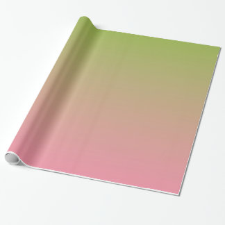 Salmon Pink Apple Green Gradient Wrapping Paper