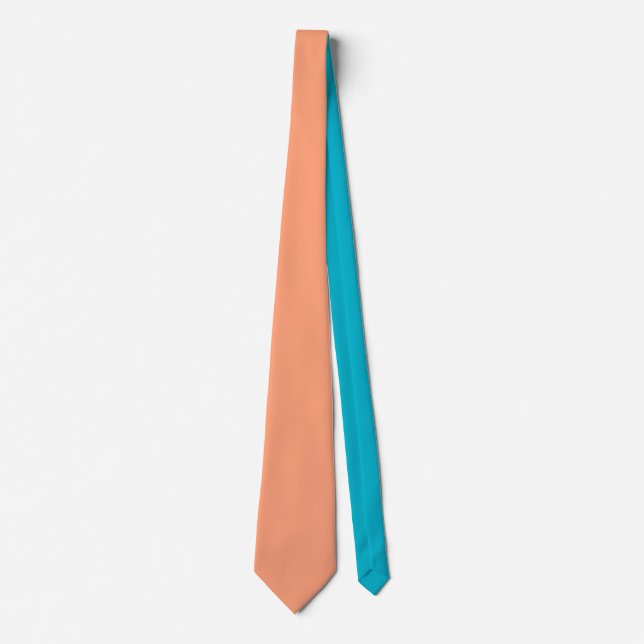 Salmon Pink colour accent customisable Tie (Front)