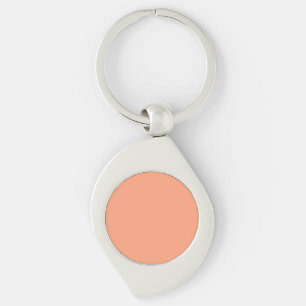 Salmon Pink colour decor customisable Key Ring