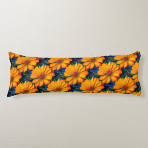 Salmon Pink Floral Pattern Body Cushion